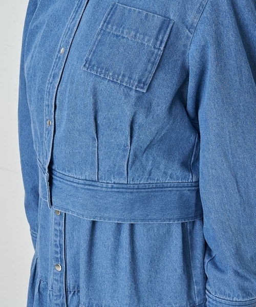 A de a.v.v（アードアー・ヴェ・ヴェ）の「［SET UP対応］デニムショート丈ジャケット（デニムジャケット・レディース・ブルー・36/38）」の15枚目の写真