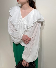 Whim Gazette | ネックフリルブラウス(シャツ/ブラウス)