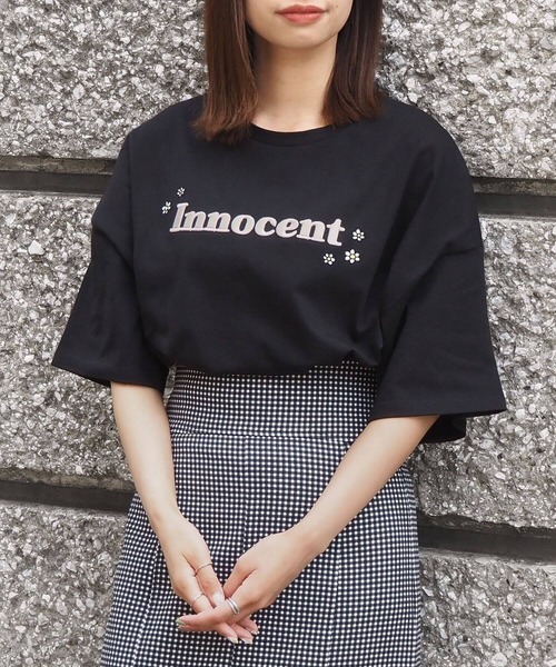 tiptop(ティップトップ)の「アソートロゴBIGTシャツ(Tシャツ/カットソー・レディース・ブラック/オフホワイト/ピンク/ブルー/ホワイト系その他/ブラック系その他・FREE)」の4枚目の写真