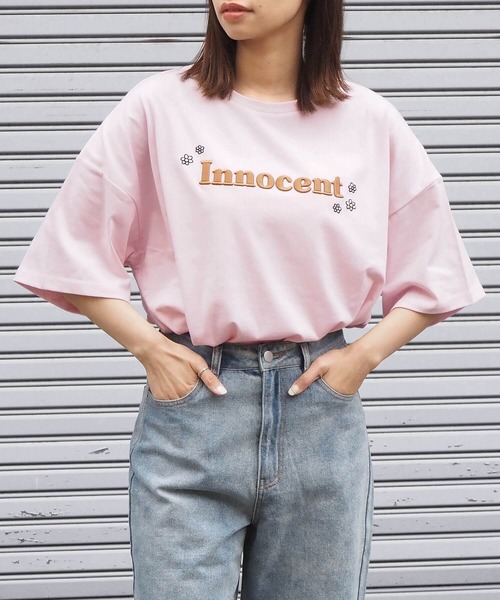 tiptop(ティップトップ)の「アソートロゴBIGTシャツ(Tシャツ/カットソー・レディース・ブラック/オフホワイト/ピンク/ブルー/ホワイト系その他/ブラック系その他・FREE)」の6枚目の写真