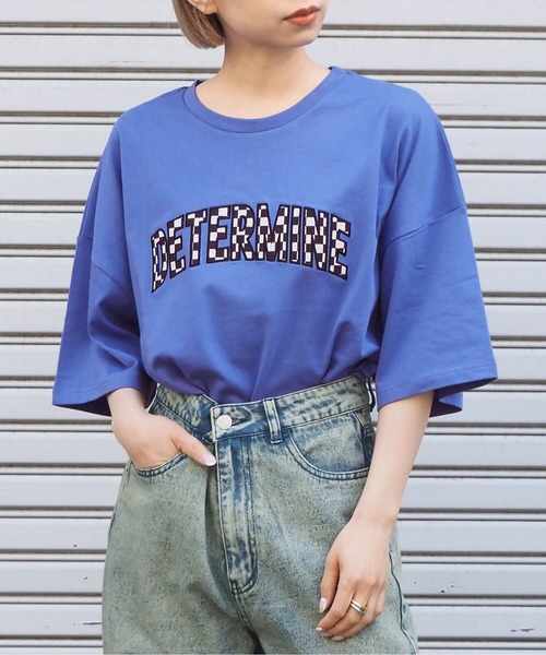 tiptop(ティップトップ)の「アソートロゴBIGTシャツ(Tシャツ/カットソー・レディース・ブラック/オフホワイト/ピンク/ブルー/ホワイト系その他/ブラック系その他・FREE)」の5枚目の写真