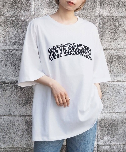 tiptop(ティップトップ)の「アソートロゴBIGTシャツ(Tシャツ/カットソー・レディース・ブラック/オフホワイト/ピンク/ブルー/ホワイト系その他/ブラック系その他・FREE)」の7枚目の写真