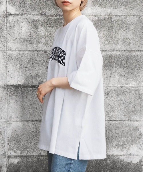 tiptop(ティップトップ)の「アソートロゴBIGTシャツ(Tシャツ/カットソー・レディース・ブラック/オフホワイト/ピンク/ブルー/ホワイト系その他/ブラック系その他・FREE)」の9枚目の写真