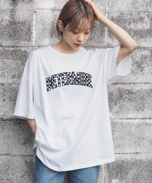 tiptop(ティップトップ)の「アソートロゴBIGTシャツ(Tシャツ/カットソー・レディース・ブラック/オフホワイト/ピンク/ブルー/ホワイト系その他/ブラック系その他・FREE)」の10枚目の写真