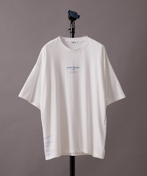 re_k by JUNRED(レクバイジュンレッド)の「【 re_k by JUNRED 】タイポグラフィック半袖Tシャツ(Tシャツ/カットソー・メンズ・ホワイト/チャコールグレー/グリーン・S/M/LL/L)」の2枚目の写真
