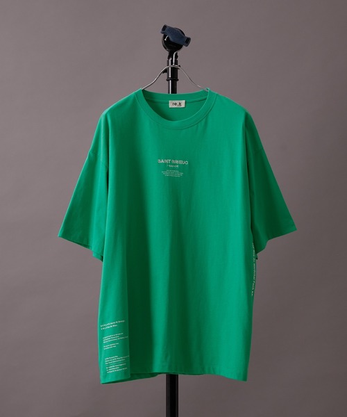 re_k by JUNRED(レクバイジュンレッド)の「【 re_k by JUNRED 】タイポグラフィック半袖Tシャツ(Tシャツ/カットソー・メンズ・ホワイト/チャコールグレー/グリーン・S/M/LL/L)」の1枚目の写真