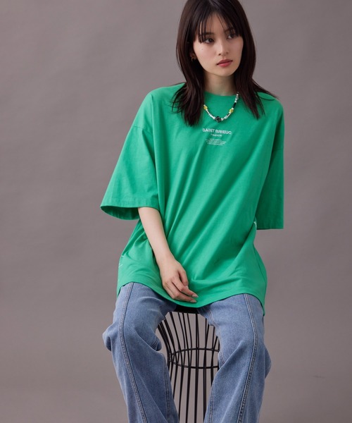 re_k by JUNRED(レクバイジュンレッド)の「【 re_k by JUNRED 】タイポグラフィック半袖Tシャツ(Tシャツ/カットソー・メンズ・ホワイト/チャコールグレー/グリーン・S/M/LL/L)」の5枚目の写真