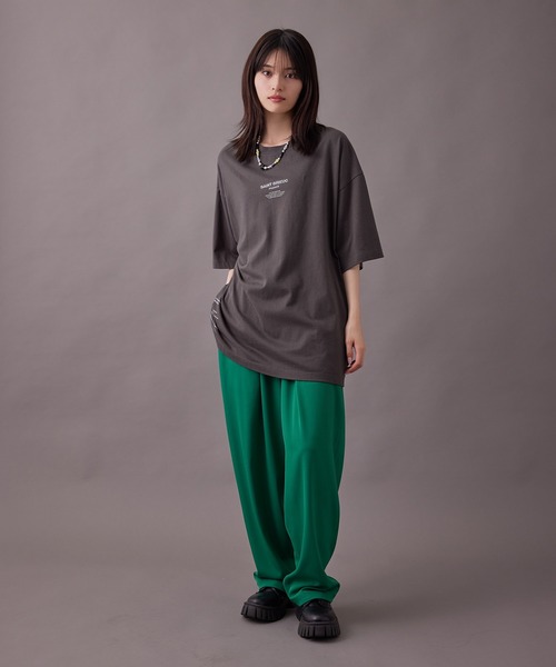 re_k by JUNRED(レクバイジュンレッド)の「【 re_k by JUNRED 】タイポグラフィック半袖Tシャツ(Tシャツ/カットソー・メンズ・ホワイト/チャコールグレー/グリーン・S/M/LL/L)」の9枚目の写真