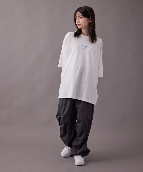 re_k by JUNRED(レクバイジュンレッド)の「【 re_k by JUNRED 】タイポグラフィック半袖Tシャツ(Tシャツ/カットソー・メンズ・ホワイト/チャコールグレー/グリーン・S/M/LL/L)」の20枚目の写真