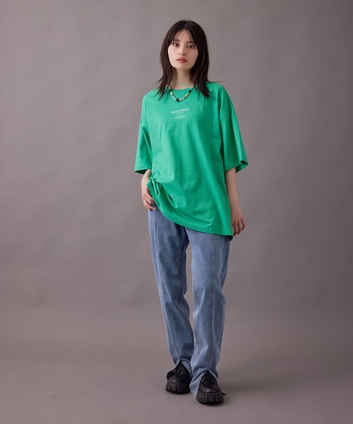 re_k by JUNRED(レクバイジュンレッド)の「【 re_k by JUNRED 】タイポグラフィック半袖Tシャツ(Tシャツ/カットソー・メンズ・ホワイト/チャコールグレー/グリーン・S/M/LL/L)」の15枚目の写真