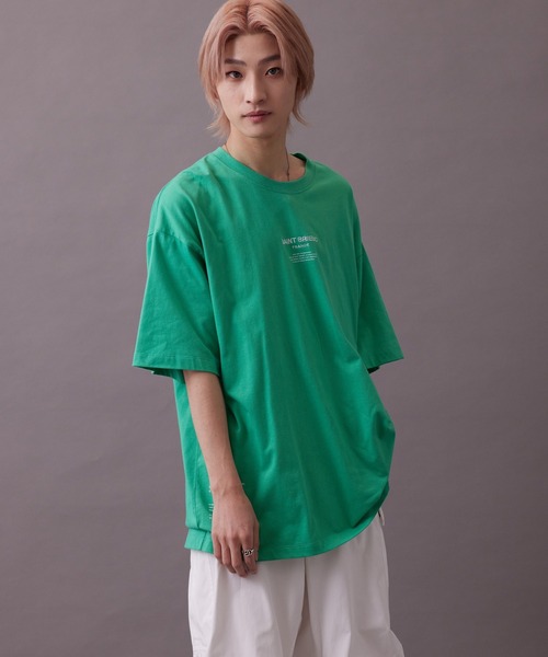 re_k by JUNRED(レクバイジュンレッド)の「【 re_k by JUNRED 】タイポグラフィック半袖Tシャツ(Tシャツ/カットソー・メンズ・ホワイト/チャコールグレー/グリーン・S/M/LL/L)」の16枚目の写真