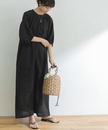 URBAN RESEARCH | ギャザーロングリネンワンピース(ワンピース)