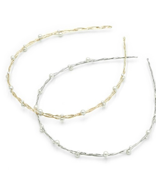 flower(フラワー)の「パールレンジヘアバンド(カチューシャ・レディース・ゴールド/シルバー・FREE)」の14枚目の写真