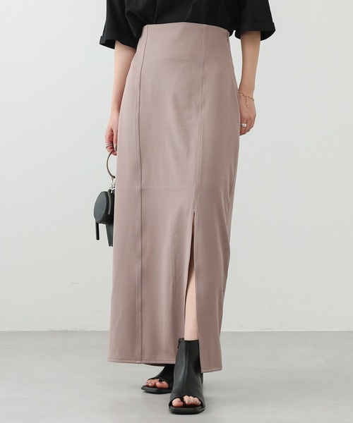 COLONY 2139（コロニートゥーワンスリーナイン）の「切替前スリットナロースカート（スカート・レディース・オフホワイト/ブラック/モカ/オレンジ・SMALL/MEDIUM）」の3枚目の写真