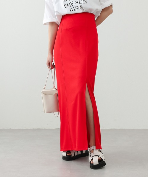 COLONY 2139（コロニートゥーワンスリーナイン）の「切替前スリットナロースカート（スカート・レディース・オフホワイト/ブラック/モカ/オレンジ・SMALL/MEDIUM）」の22枚目の写真