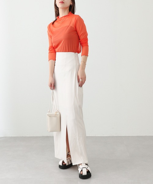 COLONY 2139（コロニートゥーワンスリーナイン）の「切替前スリットナロースカート（スカート・レディース・オフホワイト/ブラック/モカ/オレンジ・SMALL/MEDIUM）」の19枚目の写真