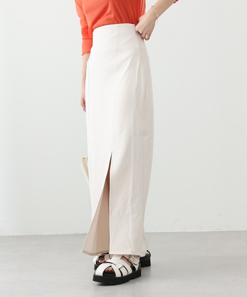 COLONY 2139（コロニートゥーワンスリーナイン）の「切替前スリットナロースカート（スカート・レディース・オフホワイト/ブラック/モカ/オレンジ・SMALL/MEDIUM）」の5枚目の写真