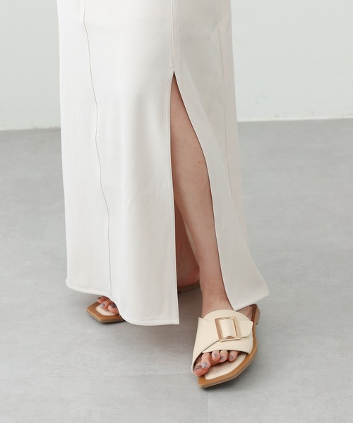 COLONY 2139（コロニートゥーワンスリーナイン）の「切替前スリットナロースカート（スカート・レディース・オフホワイト/ブラック/モカ/オレンジ・SMALL/MEDIUM）」の15枚目の写真