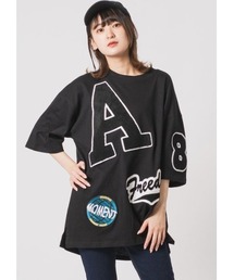 可愛いワッペン ビッグシルエットTシャツ