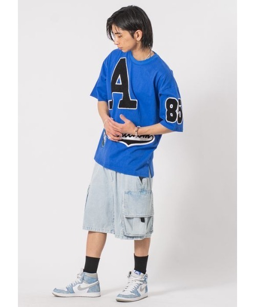RE730(アールイーセブンサーティー)の「可愛いワッペン ビッグシルエットTシャツ(Tシャツ/カットソー・メンズ・ライトグレー/ブラック/ネイビー/グリーン・MEDIUM/LARGE/X-LARGE)」の14枚目の写真
