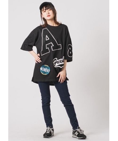 RE730(アールイーセブンサーティー)の「可愛いワッペン ビッグシルエットTシャツ(Tシャツ/カットソー・メンズ・ライトグレー/ブラック/ネイビー/グリーン・MEDIUM/LARGE/X-LARGE)」の22枚目の写真