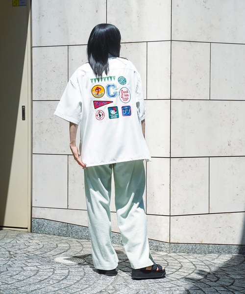 セール】【UNIIT/ユニット】高密度ポリツイル 刺繍シャツ