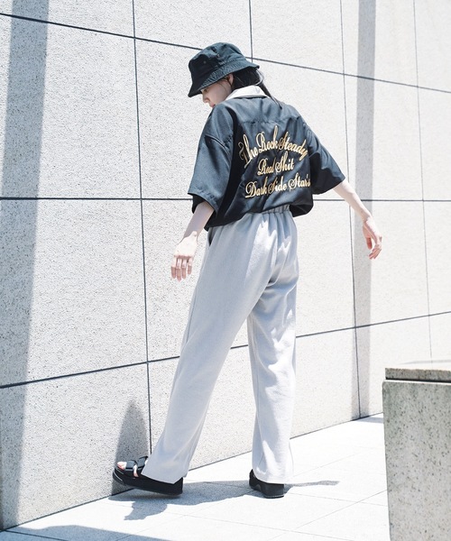 UNIIT（ユニット）の「【UNIIT/ユニット】高密度ポリツイル 刺繍シャツ ワッペンシャツ バック刺繍　オープンカラー　開襟（シャツ/ブラウス・メンズ・ホワイト/ブラック/ダークグリーン/ベージュ・MEDIUM/LARGE）」の20枚目の写真