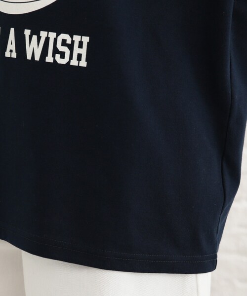 Cutie Blonde（キューティーブロンド）の「◆カレッジプリントビッグTシャツ（Tシャツ/カットソー・レディース・ネイビー/オレンジ/ライトグリーン/サンドベージュ・00）」の11枚目の写真