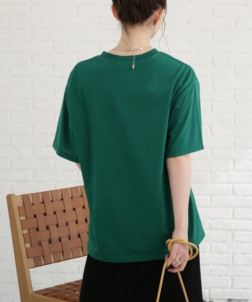 Cutie Blonde（キューティーブロンド）の「◆カレッジプリントビッグTシャツ（Tシャツ/カットソー・レディース・ネイビー/オレンジ/ライトグリーン/サンドベージュ・00）」の15枚目の写真