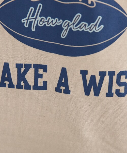 Cutie Blonde（キューティーブロンド）の「◆カレッジプリントビッグTシャツ（Tシャツ/カットソー・レディース・ネイビー/オレンジ/ライトグリーン/サンドベージュ・00）」の19枚目の写真