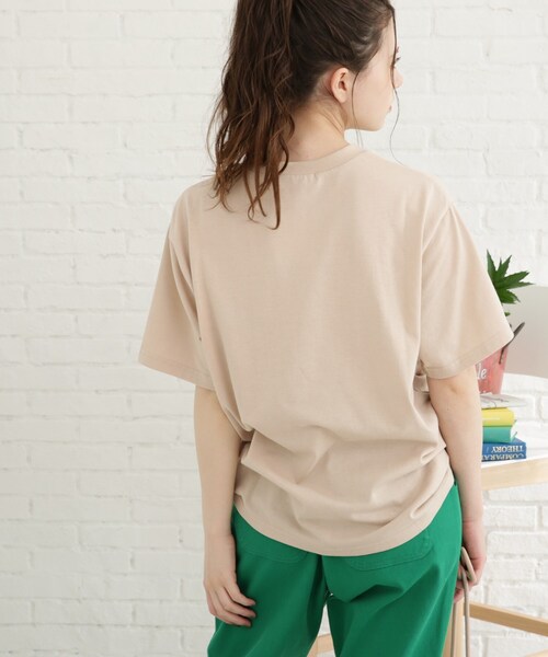 Cutie Blonde（キューティーブロンド）の「◆カレッジプリントビッグTシャツ（Tシャツ/カットソー・レディース・ネイビー/オレンジ/ライトグリーン/サンドベージュ・00）」の22枚目の写真