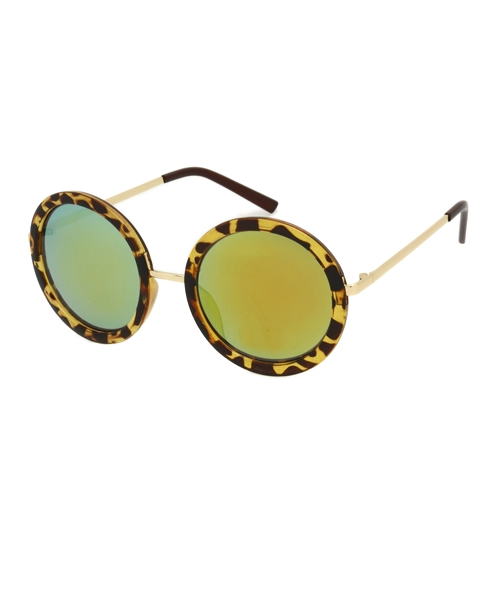 WEGO(ウィゴー)の「WEGO/ラウンドミラーサングラス(サングラス・メンズ・ブラック/ブラウン系その他・FREE)」の1枚目の写真