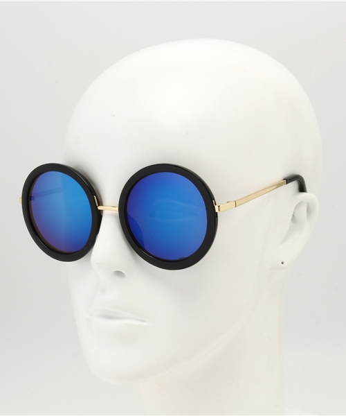 WEGO(ウィゴー)の「WEGO/ラウンドミラーサングラス(サングラス・メンズ・ブラック/ブラウン系その他・FREE)」の5枚目の写真