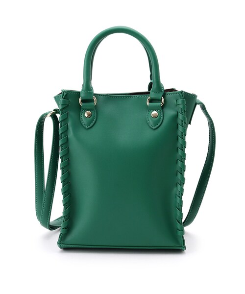 DRESKIP（ドレスキップ）の「◆かがりスクエアショルダーバッグ（ショルダーバッグ・レディース・グレー/アイボリー/グリーン・00）」の3枚目の写真