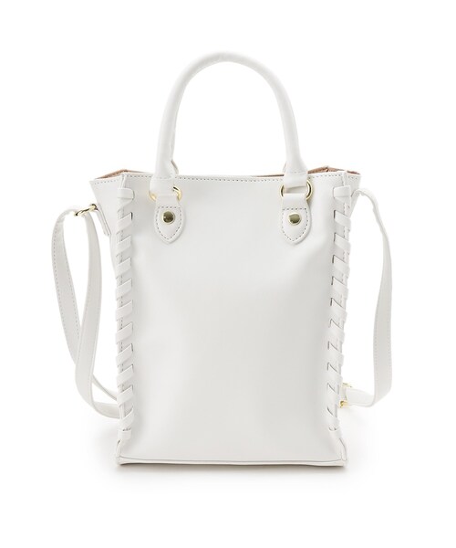 DRESKIP（ドレスキップ）の「◆かがりスクエアショルダーバッグ（ショルダーバッグ・レディース・グレー/アイボリー/グリーン・00）」の2枚目の写真