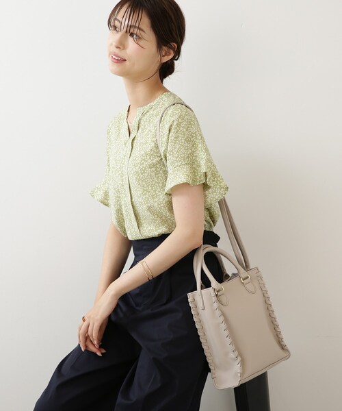 DRESKIP（ドレスキップ）の「◆かがりスクエアショルダーバッグ（ショルダーバッグ・レディース・グレー/アイボリー/グリーン・00）」の16枚目の写真