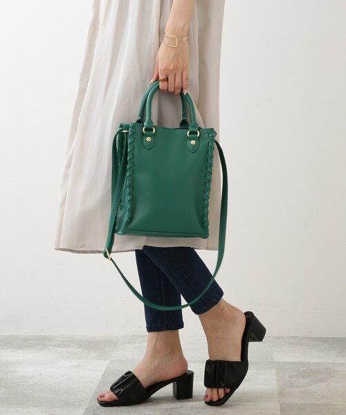 DRESKIP（ドレスキップ）の「◆かがりスクエアショルダーバッグ（ショルダーバッグ・レディース・グレー/アイボリー/グリーン・00）」の20枚目の写真