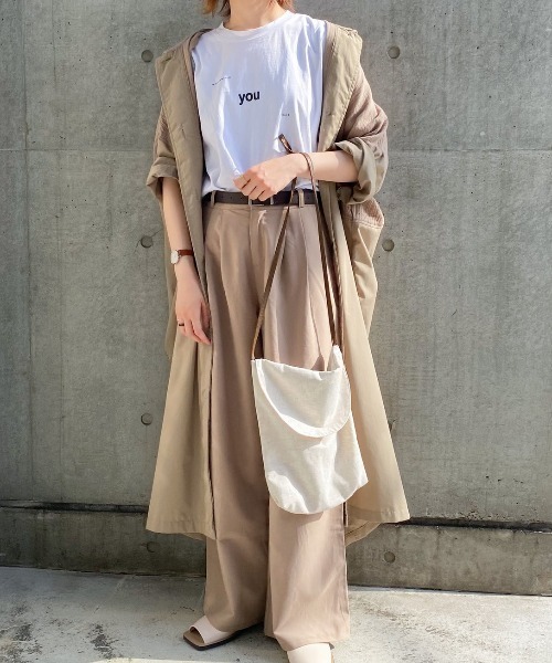 spoon store(スプーンストア)の「ガーゼ切り替えワンピース(ワンピース・レディース・オフホワイト/カーキ・フリー)」の10枚目の写真