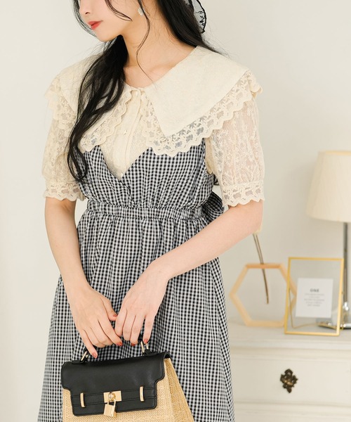 Newlyme(ニューリーミー)の「レースセーラーブラウス(シャツ/ブラウス・レディース・アイボリー/ブラック・MEDIUM/LARGE/X-LARGE/XX-LARGE/SMALL)」の10枚目の写真