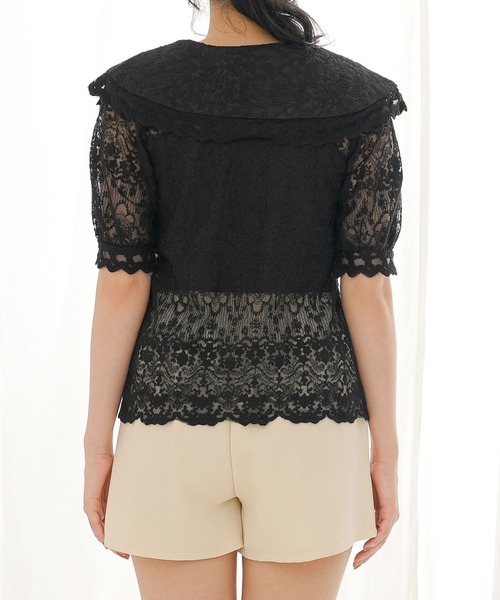 Newlyme(ニューリーミー)の「レースセーラーブラウス(シャツ/ブラウス・レディース・アイボリー/ブラック・MEDIUM/LARGE/X-LARGE/XX-LARGE/SMALL)」の20枚目の写真