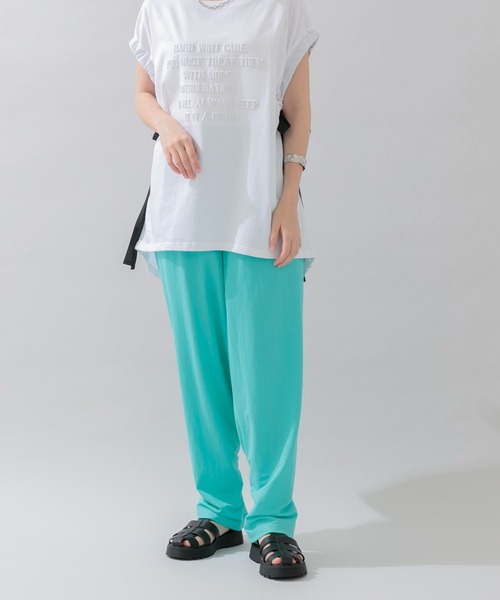 Paradise Picnic(パラダイスピクニック)の「裾釦カラーパンツ(その他パンツ・レディース・ブラック/アイボリー/ブルー・FREE)」の3枚目の写真