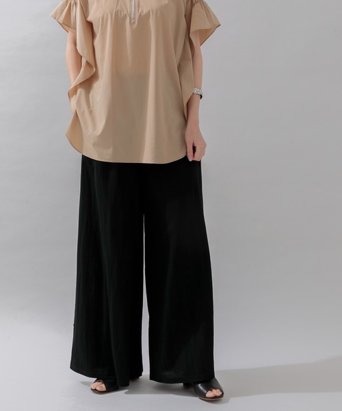 Paradise Picnic(パラダイスピクニック)の「裾釦カラーパンツ(その他パンツ・レディース・ブラック/アイボリー/ブルー・FREE)」の4枚目の写真