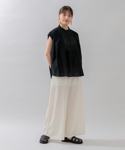 Paradise Picnic(パラダイスピクニック)の「裾釦カラーパンツ(その他パンツ・レディース・ブラック/アイボリー/ブルー・FREE)」の5枚目の写真