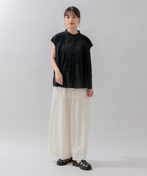 Paradise Picnic(パラダイスピクニック)の「裾釦カラーパンツ(その他パンツ・レディース・ブラック/アイボリー/ブルー・FREE)」の6枚目の写真