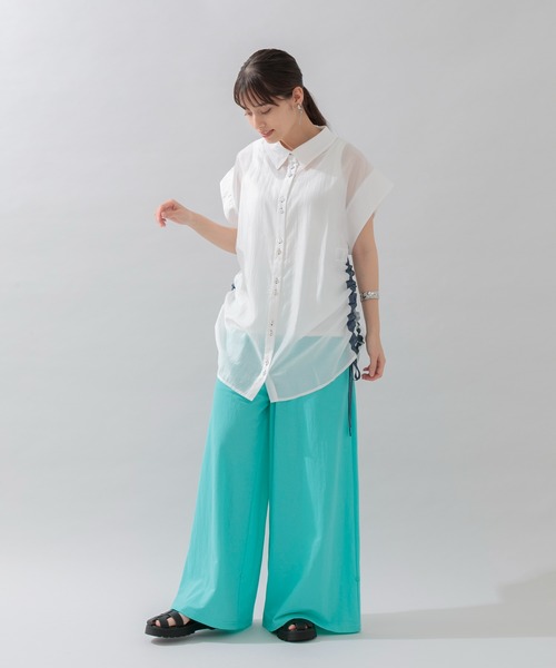 Paradise Picnic(パラダイスピクニック)の「裾釦カラーパンツ(その他パンツ・レディース・ブラック/アイボリー/ブルー・FREE)」の22枚目の写真