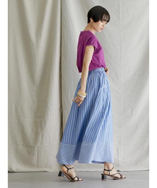 AMERICAN HOLIC（アメリカンホリック）の「フレンチスリーブカットプルオーバー（Tシャツ/カットソー・レディース・ブラック/ブラック系その他4/オフホワイト/グレイッシュベージュ/パープル/グレー系その他4・M/L）」の21枚目の写真