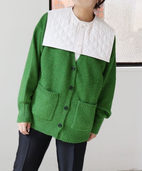 DONOBAN（ドノバン）の「モヘアタッチカーディガン（カーディガン/ボレロ・レディース・ベージュ/ピンク/オレンジ/ブルー/グリーン/ライトグリーン/モカ・F）」の15枚目の写真