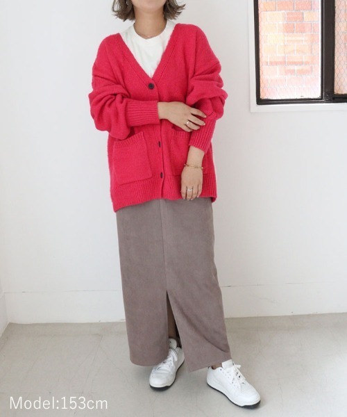 DONOBAN（ドノバン）の「モヘアタッチカーディガン（カーディガン/ボレロ・レディース・ベージュ/ピンク/オレンジ/ブルー/グリーン/ライトグリーン/モカ・F）」の18枚目の写真