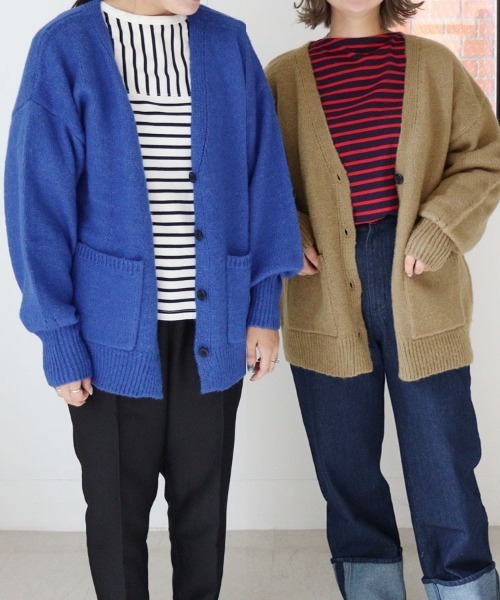 DONOBAN（ドノバン）の「モヘアタッチカーディガン（カーディガン/ボレロ・レディース・ベージュ/ピンク/オレンジ/ブルー/グリーン/ライトグリーン/モカ・F）」の9枚目の写真