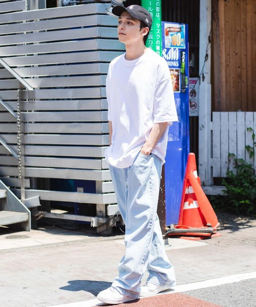 WEGO（ウィゴー）の「WEGO/USAコットンBIGT（Tシャツ/カットソー・メンズ・ホワイト/ブラック・MEDIUM/LARGE）」の3枚目の写真